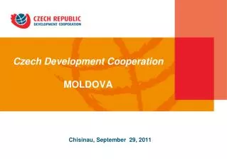 Czech Development Cooperation MOLDOVA