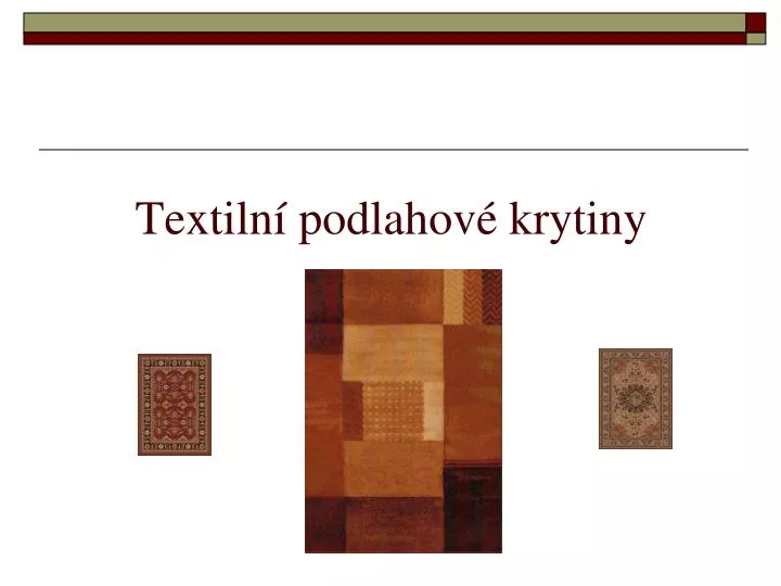 textiln podlahov krytiny