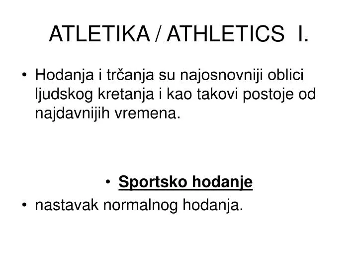 atletika athletics i