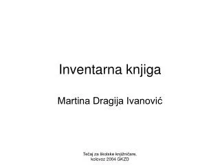 inventarna knjiga