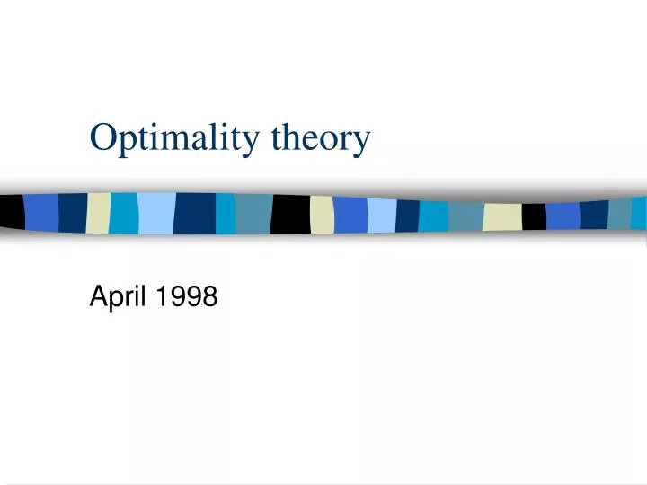 optimality theory