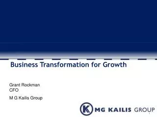 Business Transformation for Growth