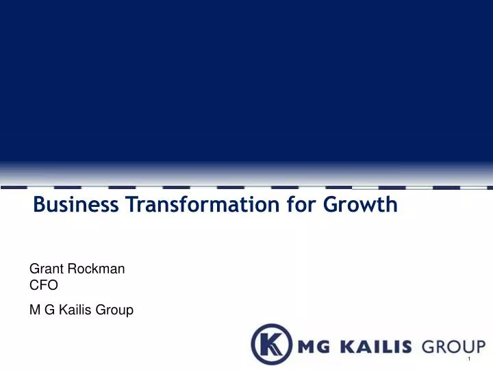 business transformation for growth