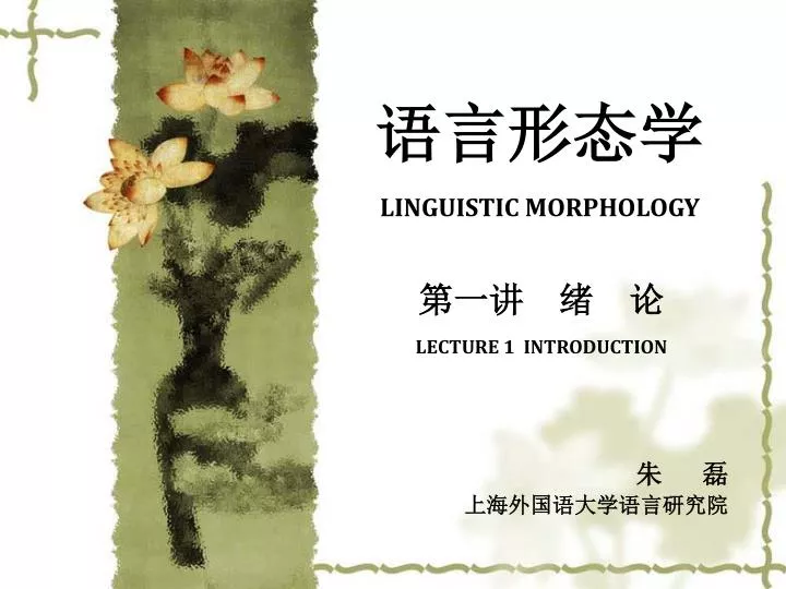 linguistic morphology