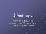 Šíření tepla - slide 1
