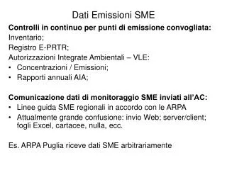 dati emissioni sme