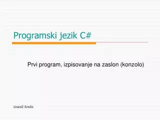 programski jezik c