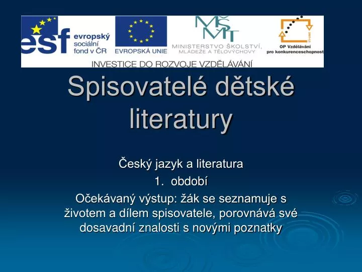 spisovatel d tsk literatury