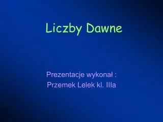 liczby dawne