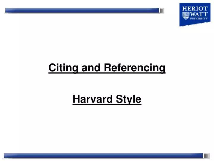 citing and referencing