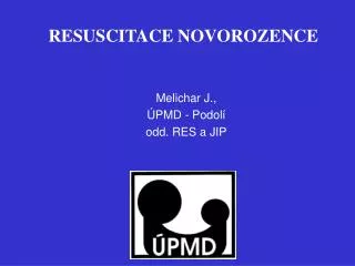 resuscitace novorozence