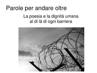 parole per andare oltre