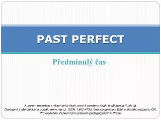 past perfect