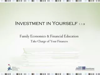 Investment in Yourself 1.1.9