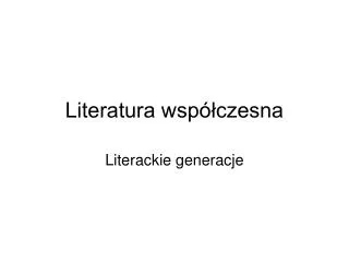 literatura wsp czesna