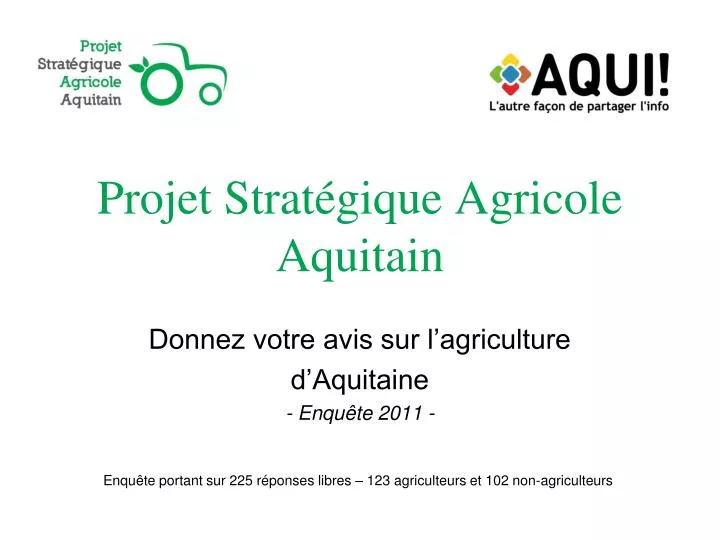 projet strat gique agricole aquitain