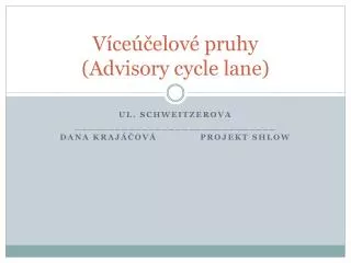 v ce elov pruhy advisory cycle lane