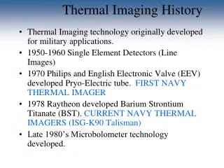 Thermal Imaging History