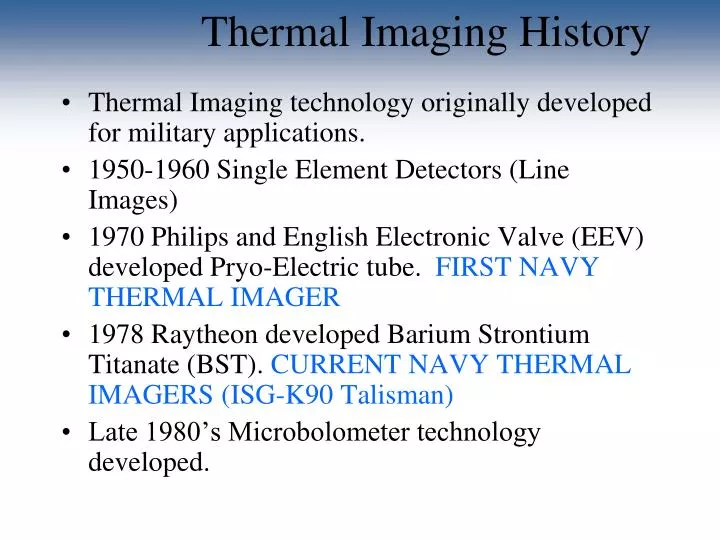 thermal imaging history