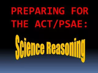 Preparing for the ACT/PSAE: