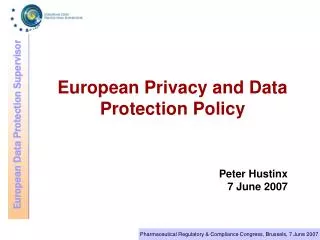 European Privacy and Data Protection Policy