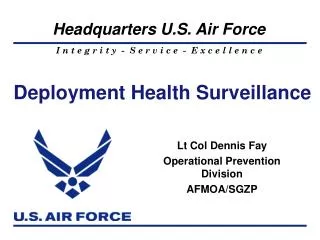 Deployment Health Surveillance