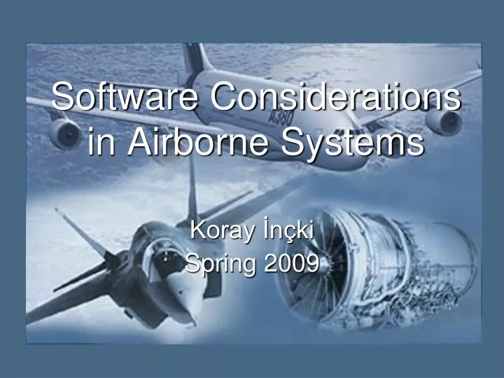 software considerations in airborne systems