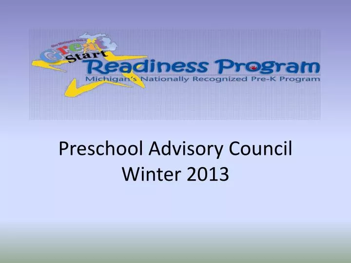 preschool advisory council winter 2013