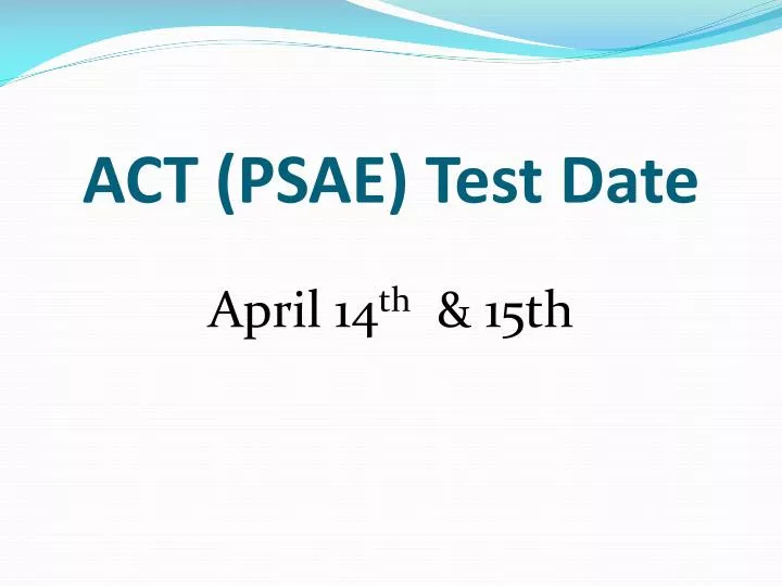 act psae test date