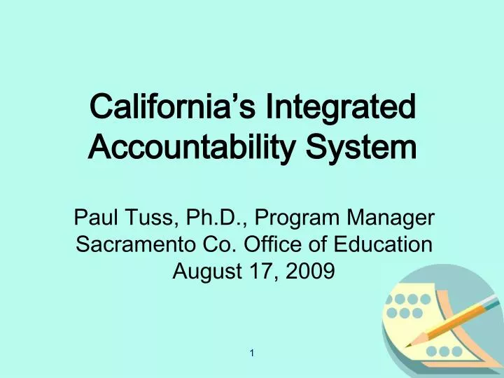 california s integrated accountability system