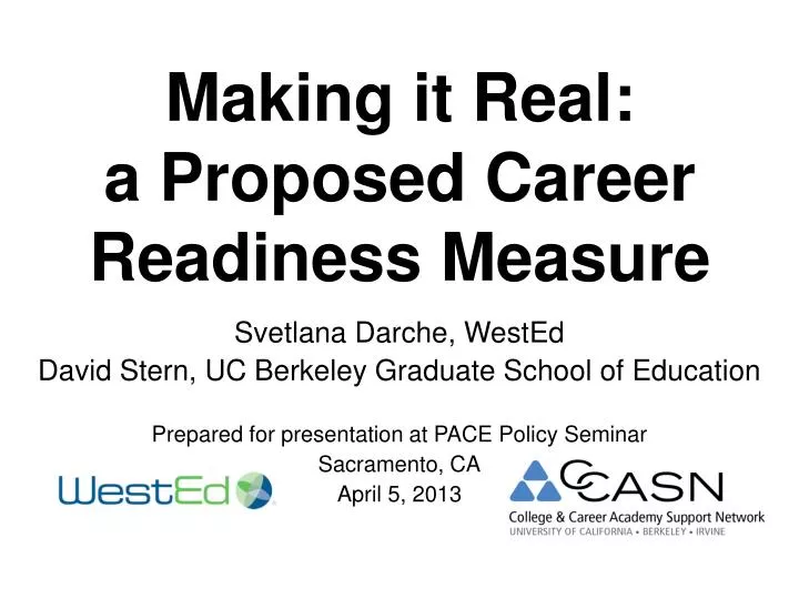 making it real a proposed career readiness measure