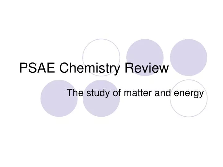 psae chemistry review