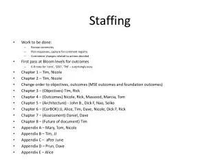 Staffing