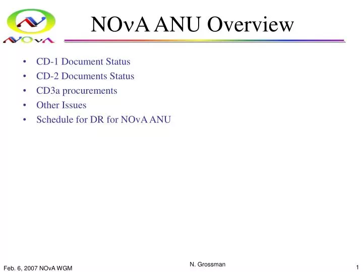 no n a anu overview