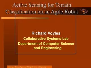 Active Sensing for Terrain Classification on an Agile Robot