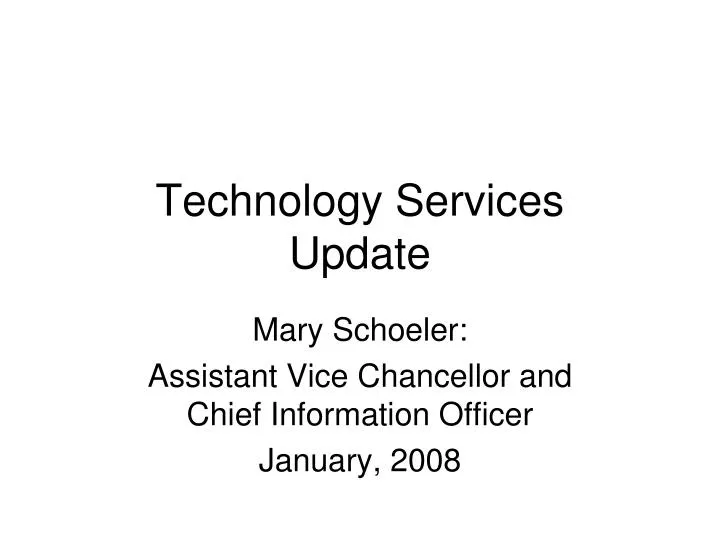 technology services update