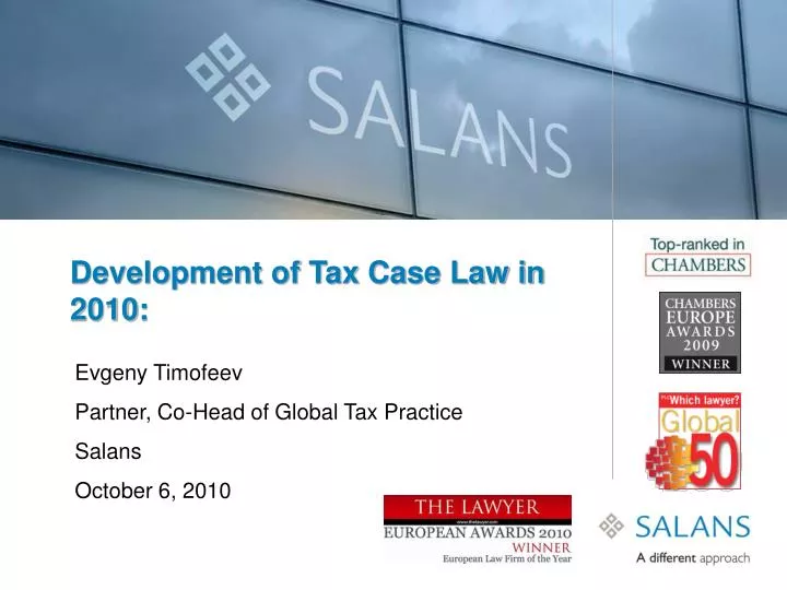 development of tax case law in 2010