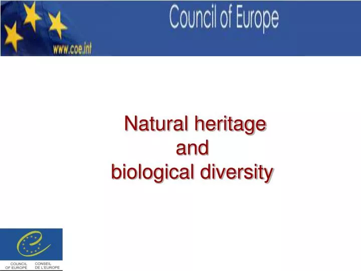 natural heritage and biological diversity