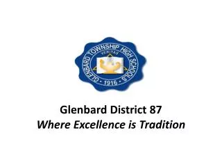 Glenbard District 87 Where Excellence is Tradition