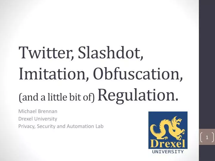 twitter slashdot imitation obfuscation and a little bit of regulation