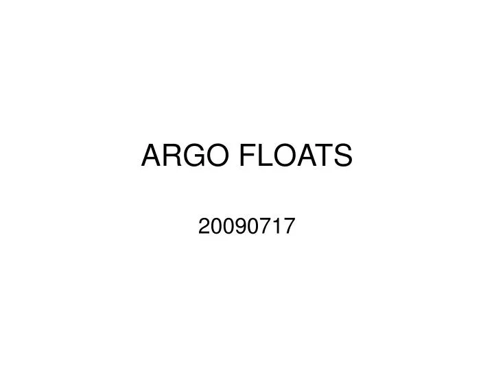 argo floats