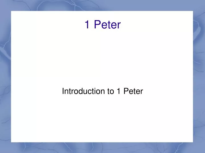 introduction to 1 peter