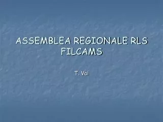assemblea regionale rls filcams