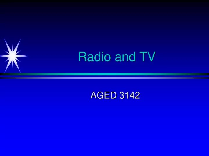 radio and tv