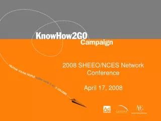 2008 SHEEO/NCES Network Conference April 17, 2008