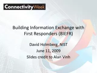 Building Information Exchange with First Responders (BIEFR)