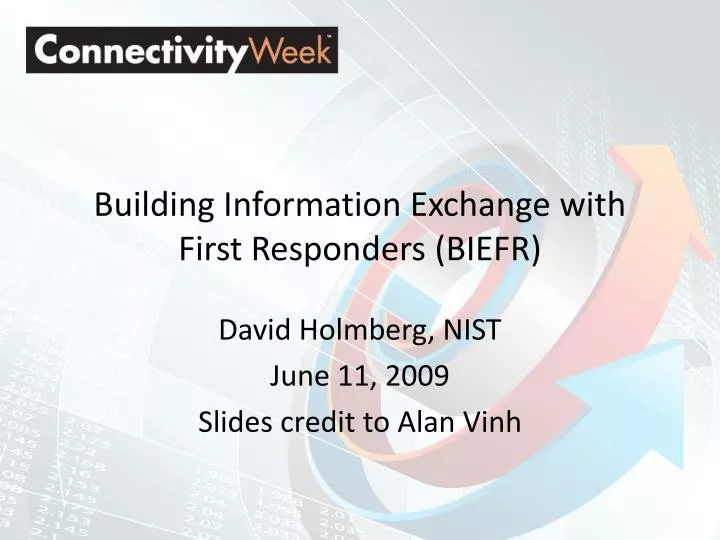 building information exchange with first responders biefr