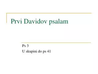prvi davidov psalam