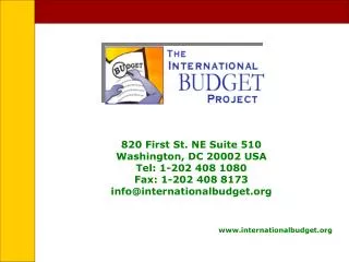 820 First St. NE Suite 510 Washington, DC 20002 USA Tel: 1-202 408 1080 Fax: 1-202 408 8173