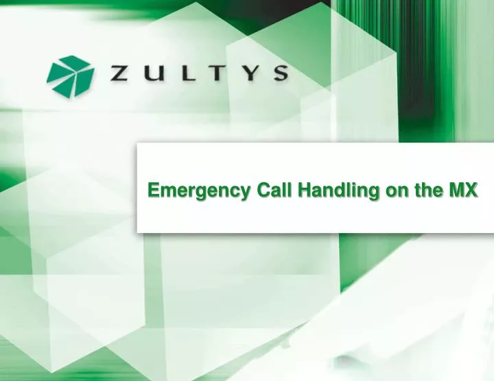 emergency call handling on the mx